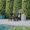 Flash Furniture Gray Adirondack Chairs with Ottoman-Cupholder, 2PK 2-LE-HMP-1045-110-GY-GG - alternate 2